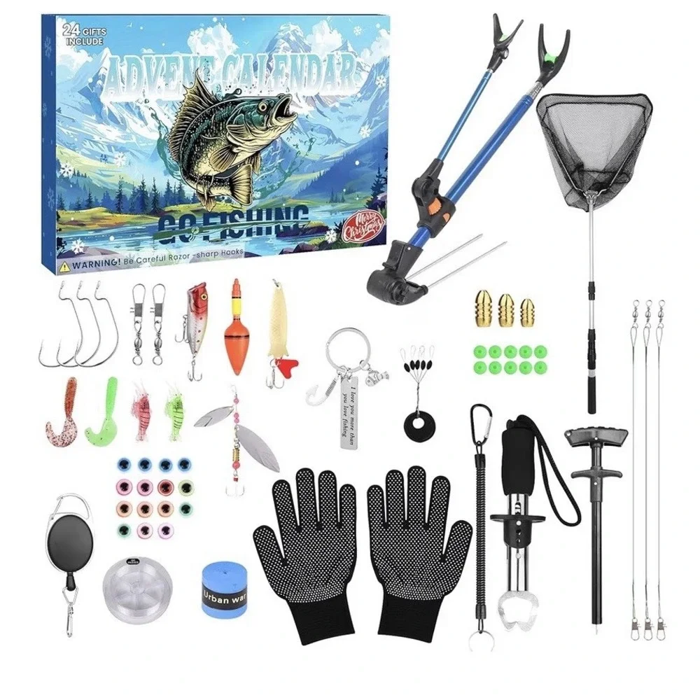 Fishing Advent Calendar 2025 for Men - 24-Day Countdown